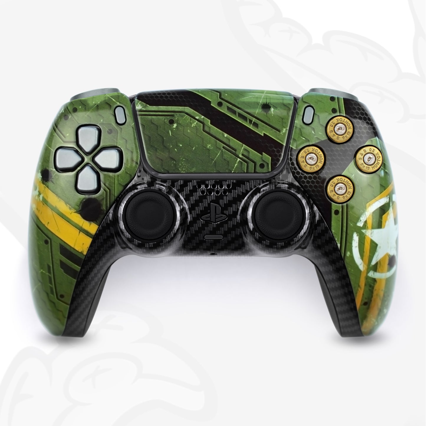 Custom Call of Duty PS5 Controller with Green Juggernaut Design
