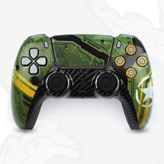 Custom Call of Duty PS5 Controller with Green Juggernaut Design
