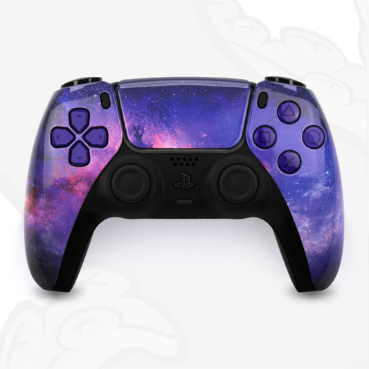 Custom Nebula PS5 Controller with Purple Galaxy Design
