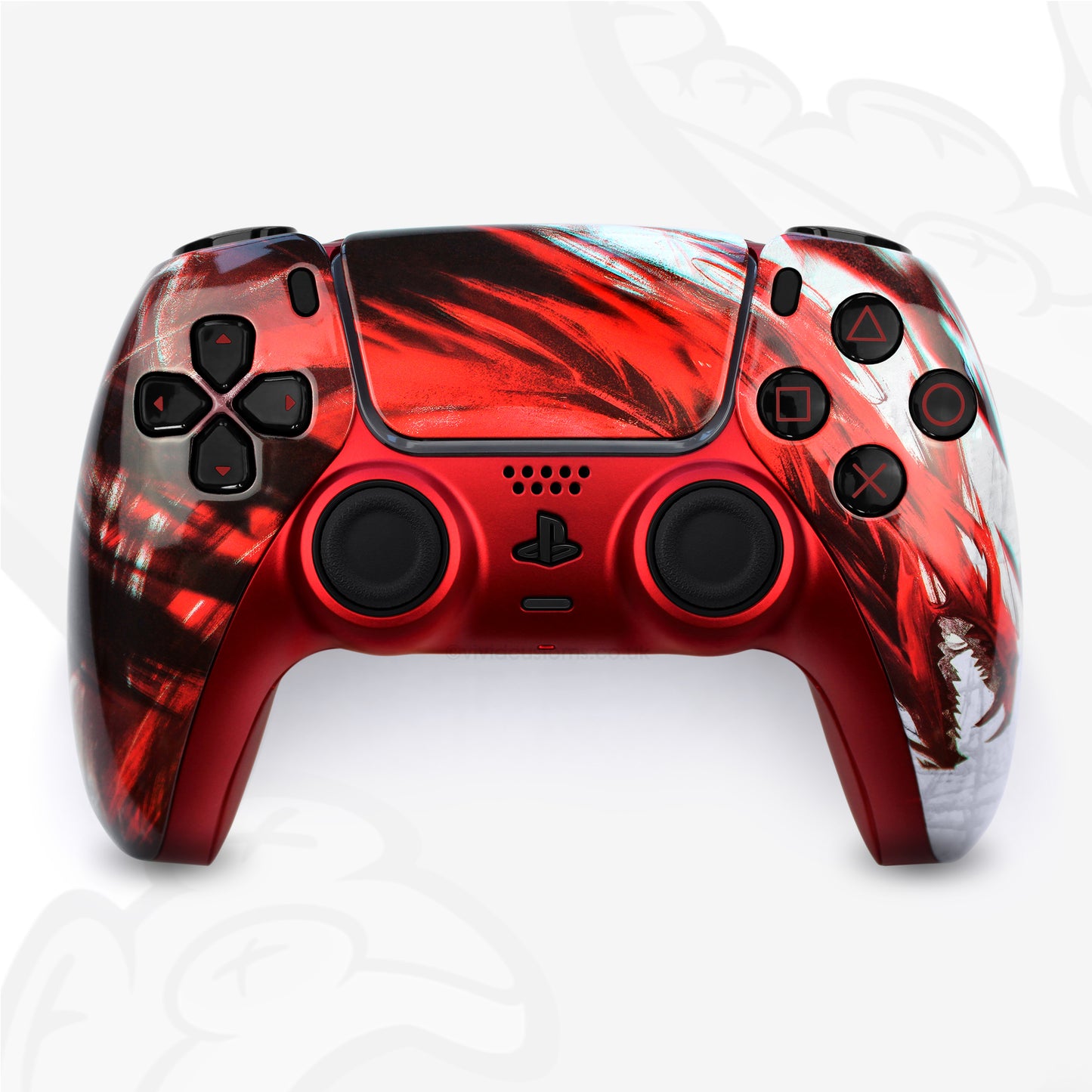 Custom Game of Thrones PS5 Controller House Targaryen Design